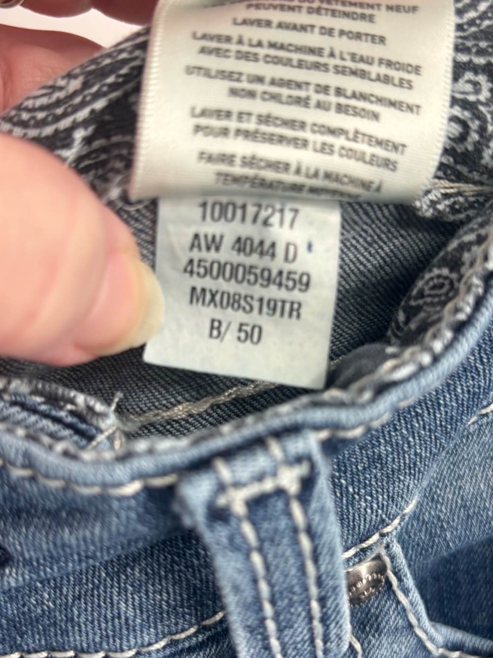 ARIAT REAL western performance stretch straight leg denim jeans stitched Sz 30 - Picture 11 of 14